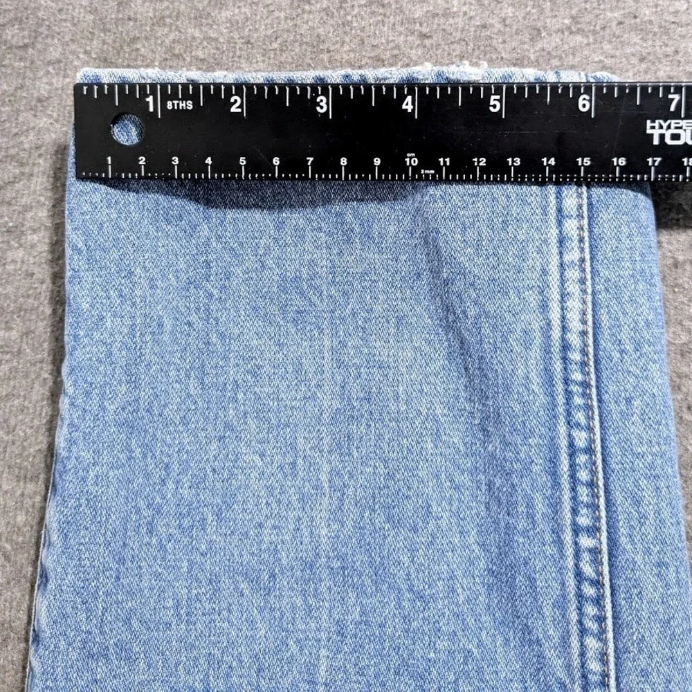 Wrangler Earthwash High Rise Straight Leg 27x28 Jeans Light Blue Distressed